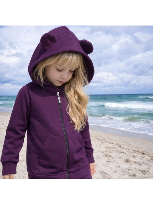 Bluza miś - śliwka